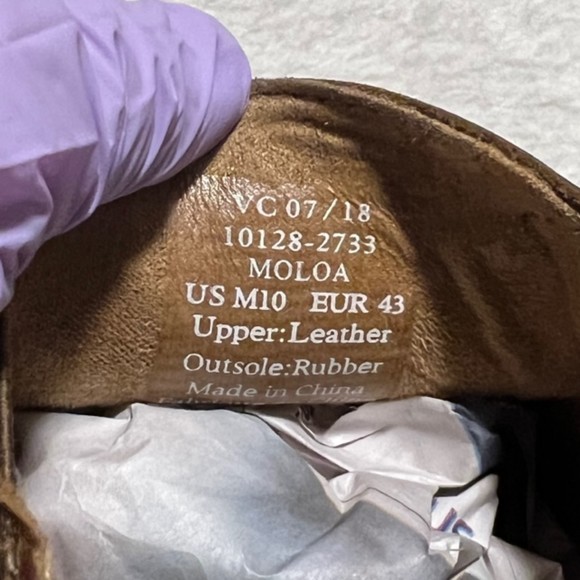 Olukai Mens US Sz 10M Moloa Brown Leather Slip On Loafer Shoes - Picture 8 of 11